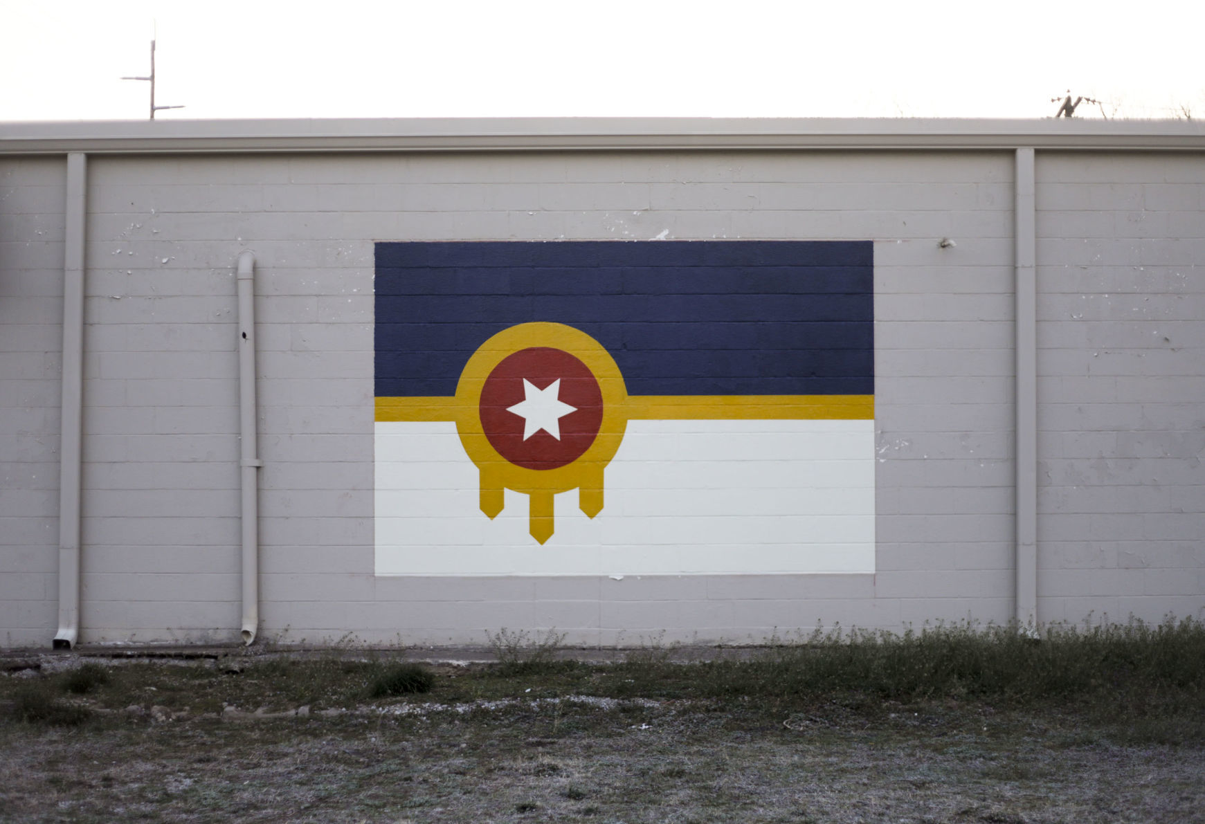 Tulsa flag mural